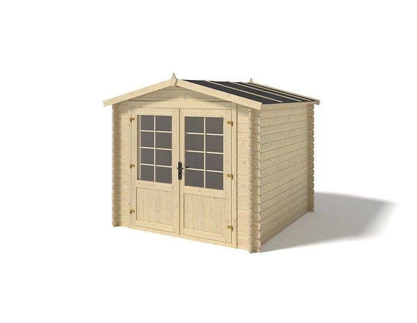 ALTANKA - Abri de jardin en bois - 6.25m2 - 2.5x2.5m - Ep. 28mm - Couleur: naturel - DOM521 - large