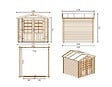 ALTANKA - Abri de jardin en bois - 6.25m2 - 2.5x2.5m - Ep. 28mm - Couleur: naturel - DOM521 - vignette
