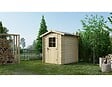 ALTANKA - Abri de jardin en bois - 3.61m2 - 1.9x1.9m - Ep. 28mm - Couleur: naturel - DOM593 - vignette