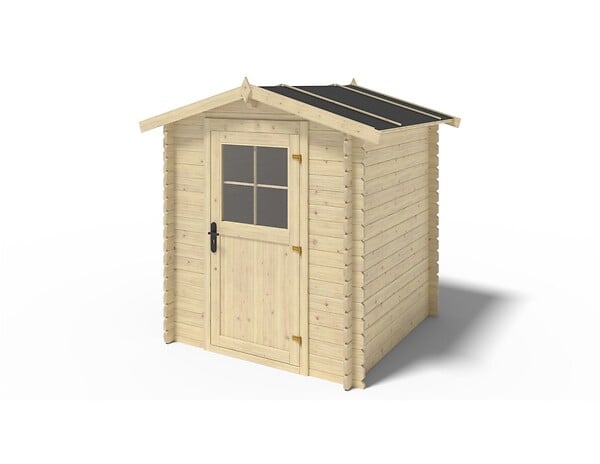 ALTANKA - Abri de jardin en bois - 3.61m2 - 1.9x1.9m - Ep. 28mm - Couleur: naturel - DOM593 - large