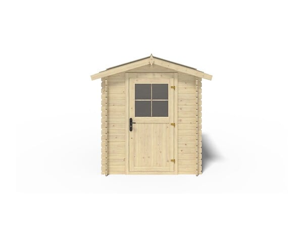 ALTANKA - Abri de jardin en bois - 3.61m2 - 1.9x1.9m - Ep. 28mm - Couleur: naturel - DOM593 - large