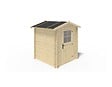ALTANKA - Abri de jardin en bois - 3.61m2 - 1.9x1.9m - Ep. 28mm - Couleur: naturel - DOM593 - vignette