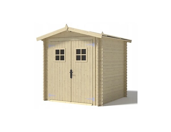 ALTANKA - Abri de jardin en bois - 4m2 - 2x2m - Ep. 19mm - Couleur: naturel - DOM565 - large