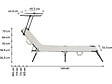 HABITAT ET JARDIN - Lot de 2 bain de soleil pliable "Lazy" - Avec pare soleil - Beige - vignette