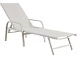 HABITAT ET JARDIN - Lot de 2 Bains de soleil en métal avec accoudoirs "Farniente" - Blanc - vignette