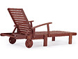 HABITAT ET JARDIN - Bain de soleil pliant en bois exotique "Tokyo" - Mohogany - Marron acajou - Lot de 4 - vignette