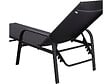 HABITAT ET JARDIN - Lot de 2 Bains de soleil en métal avec accoudoirs "Farniente" - Noir - vignette