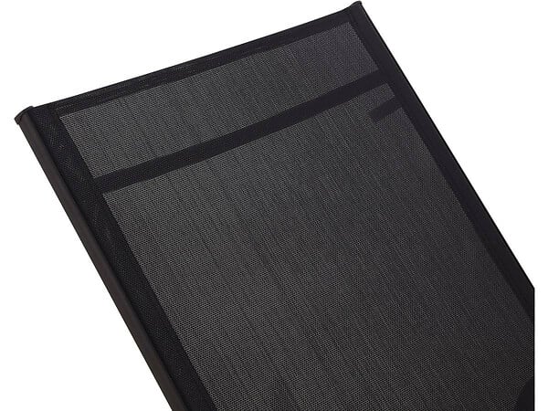 HABITAT ET JARDIN - Lot de 2 Bains de soleil en métal avec accoudoirs "Farniente" - Noir - large