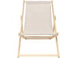 HABITAT ET JARDIN - Lot de 2 transats en bois "Chilienne" - 107 x 56.5 x 81 cm - Ecru - vignette