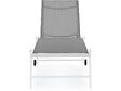 HABITAT ET JARDIN - Lot de 2 bains de soleil textilène aluminium "Jolia" - Gris / Blanc - vignette