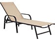 HABITAT ET JARDIN - Lot de 2 Bains de soleil en métal "Farniente" - Beige - vignette