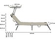 HABITAT ET JARDIN - Lot de 2 bains de soleil pliable "Lazy" - Avec pare soleil - Taupe - vignette