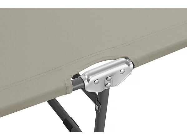 HABITAT ET JARDIN - Lot de 2 bains de soleil pliable "Lazy" - Avec pare soleil - Taupe - large
