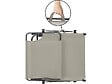 HABITAT ET JARDIN - Bain de soleil pliable "Lazy" - Avec pare soleil - Taupe - vignette