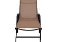 HABITAT ET JARDIN - Lot de 2 Bains de soleil en métal avec accoudoirs "Farniente" - Taupe - vignette