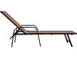 HABITAT ET JARDIN - Lot de 2 Bains de soleil en métal avec accoudoirs "Farniente" - Taupe - vignette
