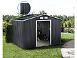 HABITAT ET JARDIN - Abri de jardin métal - "Vegas" - 7.06 m² avec panneaux solaires - Gris - vignette