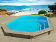 HABITAT ET JARDIN - Piscine bois "Florida 145 " - 6.57 x 4.57 x 1.44 m + Pompe à chaleur 6 kw/h inverter "PowerLine by Hayward" - Noir - vignette