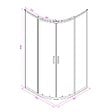 KIAMAMI VALENTINA - Cabine De Douche Transparent Angulaire 90X90 Cm | Venere - vignette