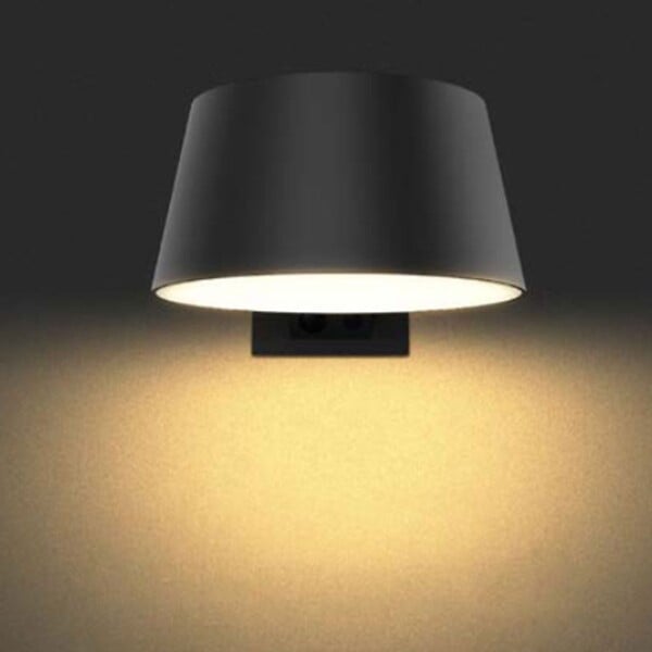 ASLO - Applique murale LED solaire Noire 5.26W 1000 Lumen Eclairage LED Détecteur infrarouge Angle 120° IP54 ASLO - large