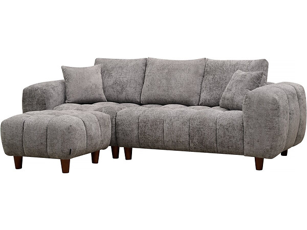 HABITAT ET JARDIN - Ottoman pour canapé droit "Matignon" - 70 x 70 x 46 cm - Gris - large