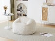 HABITAT ET JARDIN - Pouf en velours côtelé  "Cusco" - 80 x 74 x 49 cm - Beige - vignette