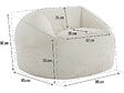 HABITAT ET JARDIN - Pouf en velours côtelé  "Cusco" - 80 x 74 x 49 cm - Beige - vignette