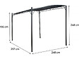 HABITAT ET JARDIN - Pergola adossée inclinée en métal - 3 x 2.5 m - Gris - vignette