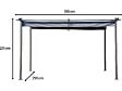 HABITAT ET JARDIN - Pergola en métal avec toit rétractable - 3 x 4 m - Gris - vignette