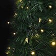 VIDAXL - vidaXL Sapin de Noël artificiel pré-éclairé avec guirlandes vert 210cm - vignette
