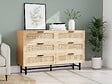 HABITAT ET JARDIN - Commode en bois et cannage "Harrison" - 120 x 40 x 75 cm - Beige - vignette