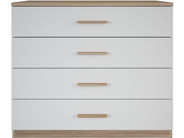 HABITAT ET JARDIN - Commode "Selena" - Bois - 4 tiroirs - Blanc - large