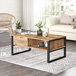 HABITAT ET JARDIN - Table basse en bois "ML34" - 100 x 59 x 44 cm - Pin atlantique - vignette