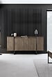 HABITAT ET JARDIN - Buffet en bois "Luxe" - 160 x 35 x 80 cm - Noyer Noir - vignette