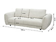 HABITAT ET JARDIN - Canapé droit en tissu chenille "Saint Germain S" - 3 places - Beige - vignette