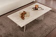 HABITAT ET JARDIN - Table basse en bois "Sabin" - 60 x 119 x 40 cm - Travertin - vignette