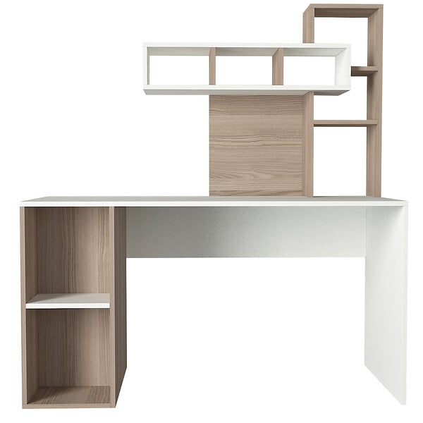 HABITAT ET JARDIN - Bureau en bois "Coral" - 140 x 60 x 153 cm - Cordoue blanche - large