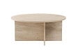 HABITAT ET JARDIN - Table basse en bois "Soleil" - 90 x 90 x 40 cm - Travertin - vignette