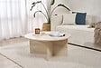 HABITAT ET JARDIN - Table basse en bois "Soleil" - 90 x 90 x 40 cm - Travertin - vignette