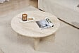 HABITAT ET JARDIN - Table basse en bois "Soleil" - 90 x 90 x 40 cm - Travertin - vignette