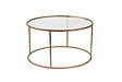 HABITAT ET JARDIN - Table basse en métal "Aurum" - 80 x 80 x 43 cm - Or Transparent - vignette