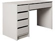 HABITAT ET JARDIN - Bureau en bois 5 tiroirs "Malika" - 120 x 75 x 55 cm - Blanc - vignette