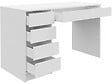 HABITAT ET JARDIN - Bureau en bois 5 tiroirs "Malika" - 120 x 75 x 55 cm - Blanc - vignette