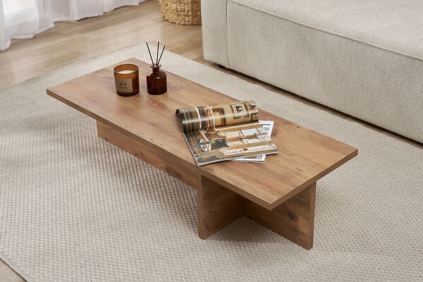 HABITAT ET JARDIN - Table basse en bois "Harbor" - 120 x 45 x 30 cm - Pin atlantique - large