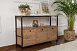 HABITAT ET JARDIN - Console en bois "Solace" - 120 x 29 x 77 cm - Pin atlantique Noir - vignette