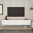HABITAT ET JARDIN - Meuble TV en bois "West" - 150 x 32 x 30 cm - Pin blanc de l'Atlantique - vignette