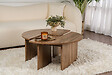 HABITAT ET JARDIN - Table basse en bois "Moira" -  90 x 90 x 41 cm - Noyer - vignette