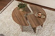 HABITAT ET JARDIN - Table basse en bois "Moira" -  90 x 90 x 41 cm - Noyer - vignette