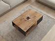 HABITAT ET JARDIN - Table basse en bois "Yuka" - 90 x 60 x 39 cm - Noyer, Noir - vignette