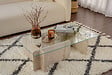 HABITAT ET JARDIN - Table basse en bois "Flavio" - 105 x 65 x 30 cm - Travertin - vignette